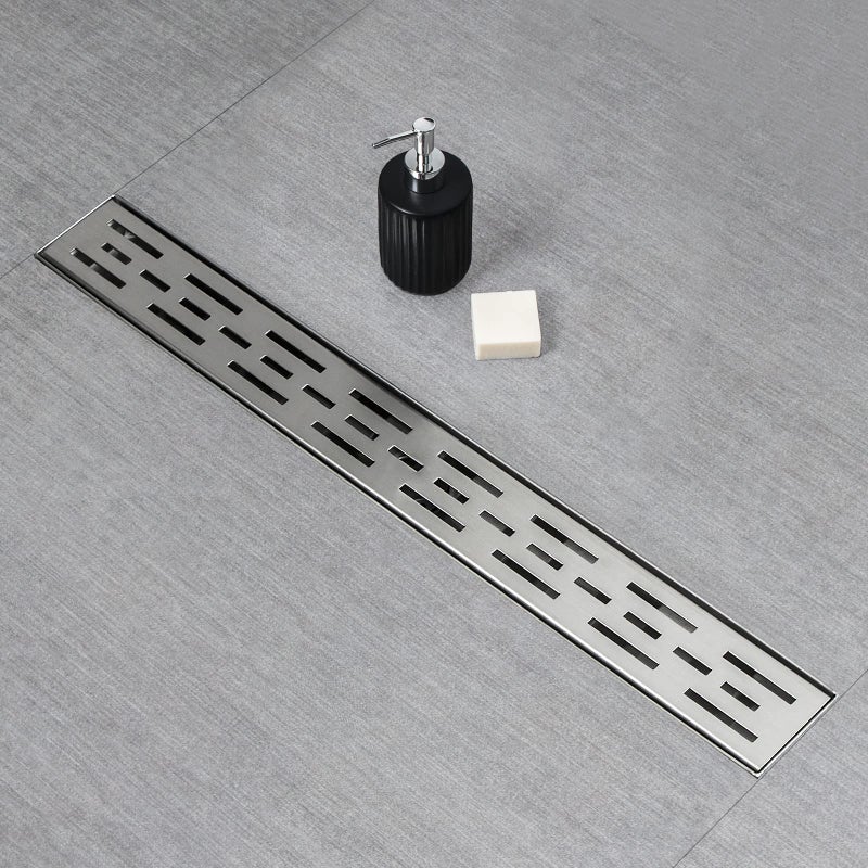SaniteModar Linear Shower Drain, Shower Drain 36 inch High Flow Rate Removable Grate, Brushed 304 Stainless Steel Linear Drain with Hair Strainer & Adjustable Leveling Feet - Image 1